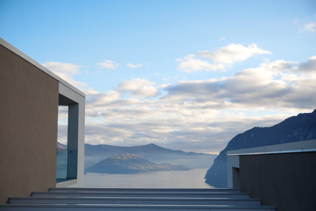 Panoramic view of Lake Iseo from the Monti e Lago apartment with Fabula Home Rental